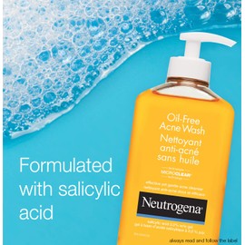 Neutrogena Acne Face Wash, Oil Free Facial Cleanser with Salicylic Acid, 269 mL