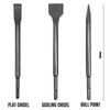 NORTOOLS 3 PCS 40Cr SDS-Plus Chisels Set Point (250mm)/ Flat