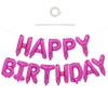 TONIFUL 16 Inch Hot Pink Happy Birthday Balloons Banner Foil