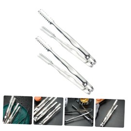 Alipis Strong Lightweight Ice Cube Clip Metal Bread Clip Food Serving Tong Set