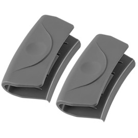 Bagentry 2 Pcs Silicone Hot Handle Holder, Cast Iron Skillet Handle Covers Heat Resistant, Non-Slip Pot Handle Grip Sleeves, Assist Pan Holder Protectors for Griddles Casserole Cookware (Gray)