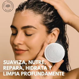 Shampoo Sólido con Leche de Burra Orgánica 110 gr Para todo tipo de cabello LABEL PROVENCE NATURE