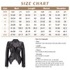 chouyatou Women's Fashion Studded Perfectly Shaping Faux Leather Biker Jacket