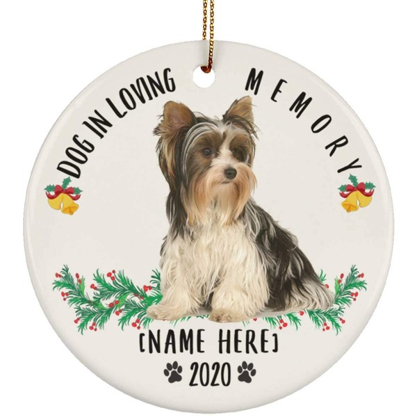 Personalized Name Custom Year Biewer Terrier White Chocolate Gifts New