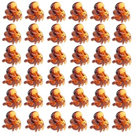 NiceYnn 36pcs Small Micro Hair Clips Women Girls Kids - Plastic Non-Slip Durable Cute Mini Claw Clips Hair Strong Hold Hair Clamps Catch Jaw Clips Pins Hair Styling Accessories with Storage Box Brown