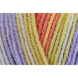 Stylecraft Merry Go Round DK Chrochet Yarn, 100% Acrylic Vibrant Colour Double Knitting Wool for Baby Toddlers Funky Cardigan Jumpers - 100g Balls - Pastel Rainbow (3154) - Pack of 10