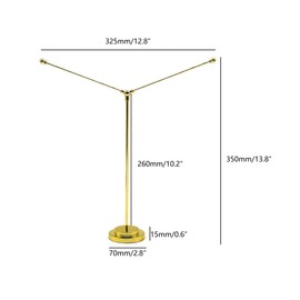 Y Shaped Desk Flag Stand Table Mini Flag Pole Holder for Home Office Decoration Festival Celebration, Gold (Not Including Flags)