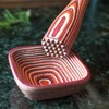 Island Bamboo Red Pakkawood Square Pinch Bowl