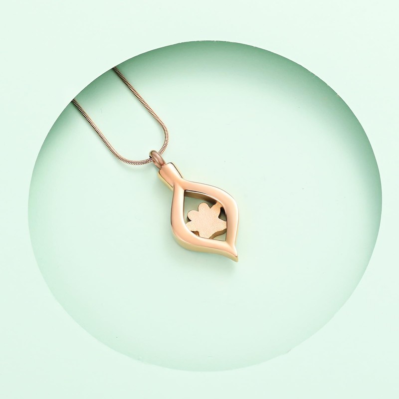 Cremation Jewelry Urn Necklace for Ashes,The Eye of My Heart