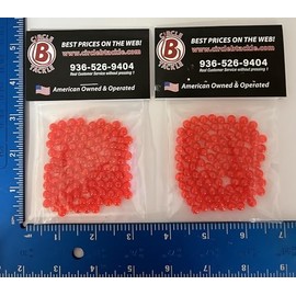 Round Plastic Fishing Beads 4mm, 6mm, 8mm Beads for Fishing Baits & Lures 100-1000 Pack Both Freshwater & Saltwater Hard Plastic Beads for Fishing Spinner Rigs Made in USA (Red 200 Pack, 6mm)