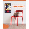 Decorative Wall Art Cat Scratcher for Vertical Scratching, 14"x20" Framed