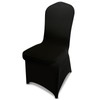 LIUJIAYI 150 Pcs Black Stretch Chair Covers - Premium Polyester