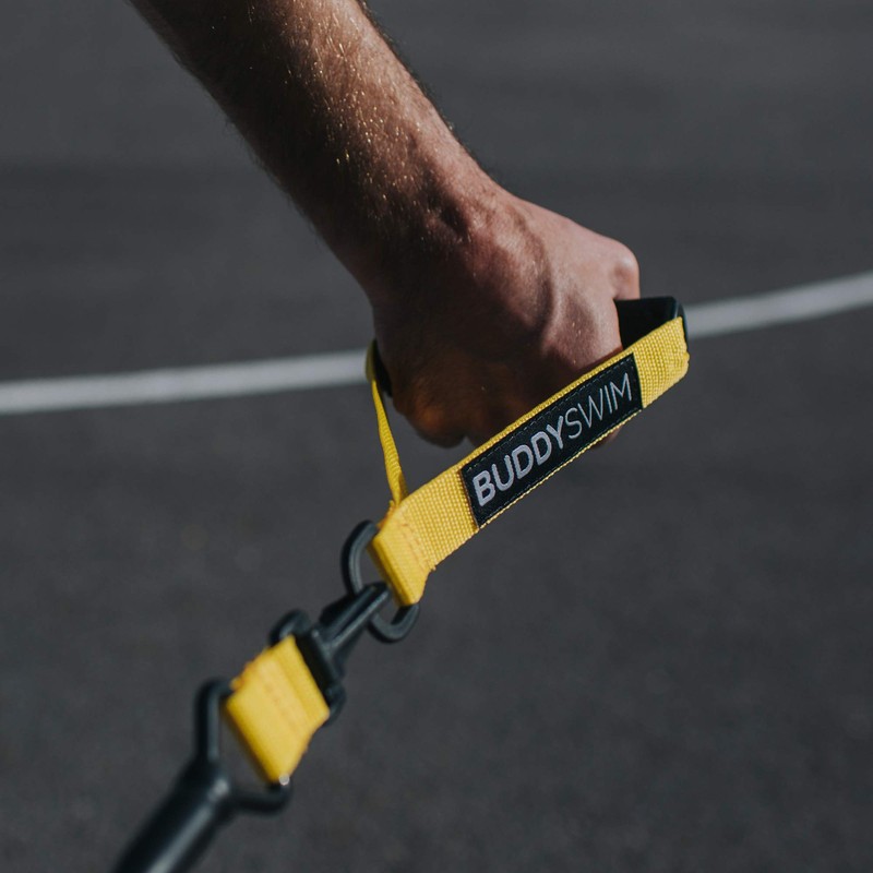 Buddyswim - Pull rope with hand paddles and handles for