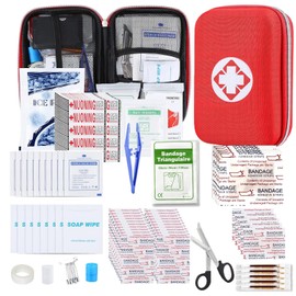 276PCS First Aid Kit Home Car Camping Hiking Emergency Supplies Small Compact Lovely Bag for School Outdoor, Basic Outdoor Essentials Survival Kit for Travel AMORNING | AMORNING