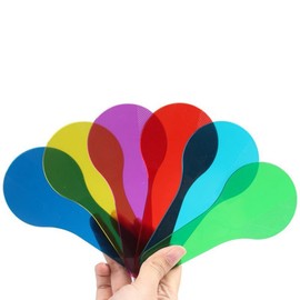 6Pcs Color Paddles for Science Education, Transparent Optical Filter Plates for Color Drawing, Painting, Cognition