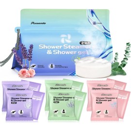 RUSEMLE Shower Steamers Aromatherapy 6 Pack, 2-in-1 Shower Steamers and Body Wash