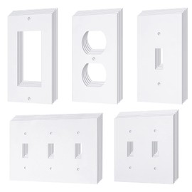 Tondiamo 46 Packs Outlet Insulation Pads Wall Plates Sealers for Electrical Save Energy Switch Plate Insulation Weatherproof Foam Switch Sealer