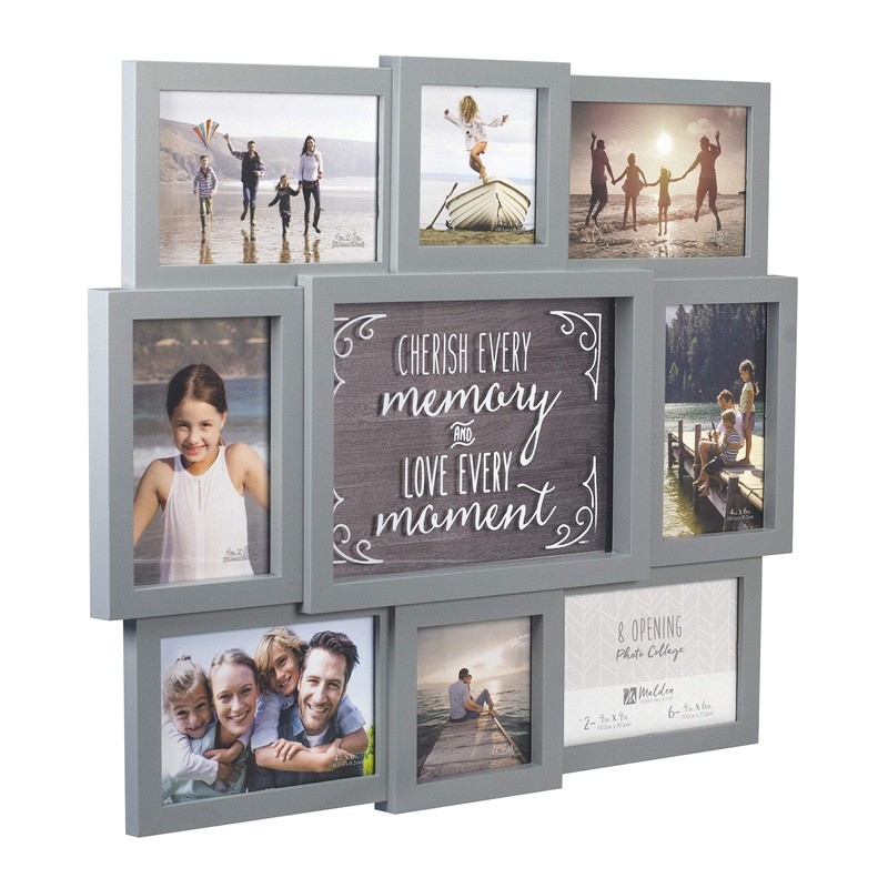 Malden International Designs Gray Cherish Every Moment 8-Opening Sentiment Dimensional