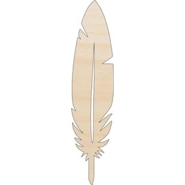 Bird Feather - Laser Cut Out Unfinished Wood Craft Shape XTR3 16" / 1/4" thick