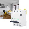 3P Miniature Circuit Breaker Easy Disassembly Assembly Din Rail Mount