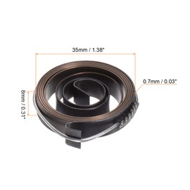 HARFINGTON Drill Press Return Spring, 35 x 8 x 0.7mm Quill Spring Feed Return Coil Spring Assembly Spring Steel Chemical Blackening Finish for Drill Press