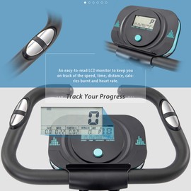 Exercise Bike, Folding Exercise Bike for 330LB Capacity, Fitness Upright and Recumbent X-Bike with 10-Level Adjustable Resistance, Back Support Cushion for Home Gym Workout (Green)