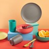 GET FRESH Bamboo Kids Plates Set 4-pack Reusable Dinner Plates
