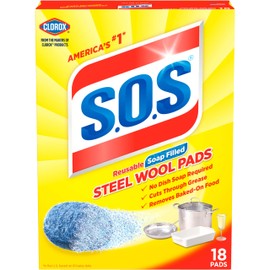 S.O.S Steel Wool Soap Pads, 18 Count