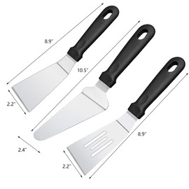 Small Spatula 3 Pieces Mini Serving Spatula for Kitchen Use, Flipping or Cooking Metal Cutter and Serve Turner for Pancakes Brownies Desserts Cookie