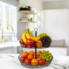 SDZOREN Metal 2-Tier Floor Fruit Basket – Easy to Assemble,