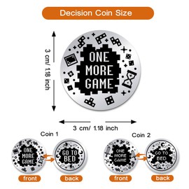UNICRAFTALE Pack of 2 Funny Destiny Flip Coin Gift for Game Lovers, Double-Sided Decision Maker, Game Coin, Girlfriend, Christmas, Birthday, Women, Men
