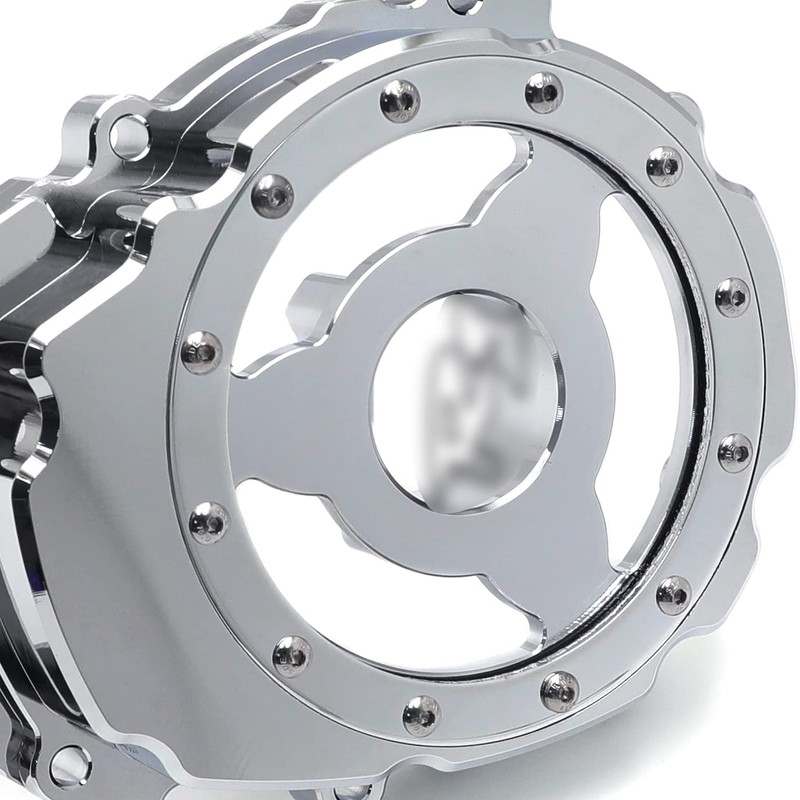 HTTMT- Chrome Clear Left Engine Stator Crankcase Cover Guard Compatible