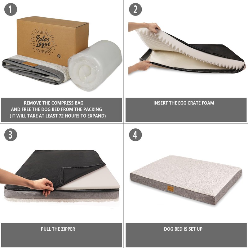 Patas Lague Orthopedic XXL Dog Bed for Extra Large Dogs