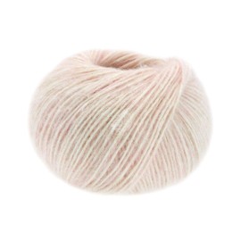 LANA GROSSA Natural Alpaca Pelo Fluffy Net Yarn Structure Made of Cotton Filled with Baby Alpaca Fibres and Merino Virgin Wool 50 g Wool for Knitting and Crocheting 125 m Yarn