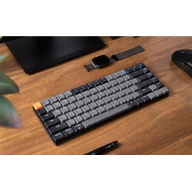 Keychron K3 QMK Ultra-Slim Wireless Mechanical Keyboard Version 3, 75% Layout Hot Swappable Banana Switch, RGB Backlight Rechargeable Wired Bluetooth Professional Office Keyboard for Mac/Windows