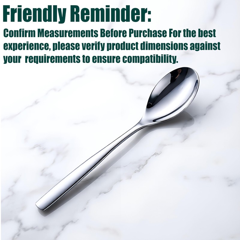 Wenkoni Serving Spoons,Thick Heavy 18/10 Stainless Steel Buffet Serving Spoons,Dishwasher