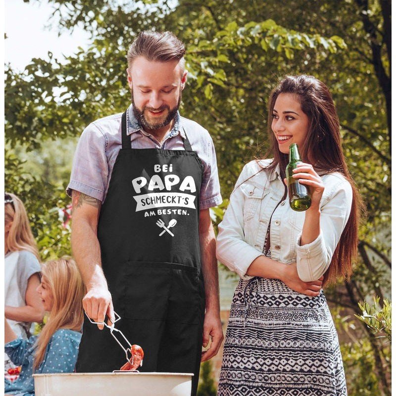 MoonWorks® Cooking Apron with Papa Mama Oma Opa schmeckts am