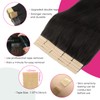 Lashey Tape in Hair Extensions Natutal Black Extensions Real Straight