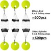 1200 Pcs Fishing Rubber Bobber Beads Stopper, 6 in 1