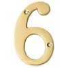 Motif 4-Inch Solid Brass Lacquered Polished Mailbox Numbers House Numbers