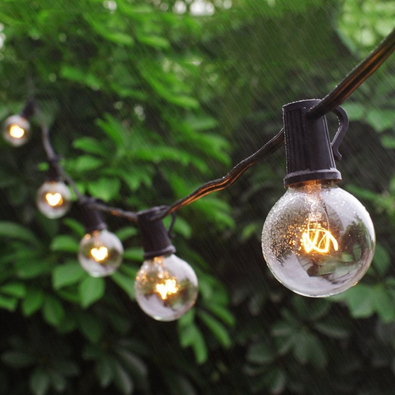 7.65m G40 Bulb String Light 25LED Waterproof Decorative String Lamp