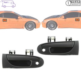 New Front Left Driver & Right Passenger Side Exterior Door Handle Paintable for 1995-1999 Mitsubishi Eclipse / 1995-1998 Eagle Talon Direct Replacement MR712053 MB913152 MR712044 MB913151