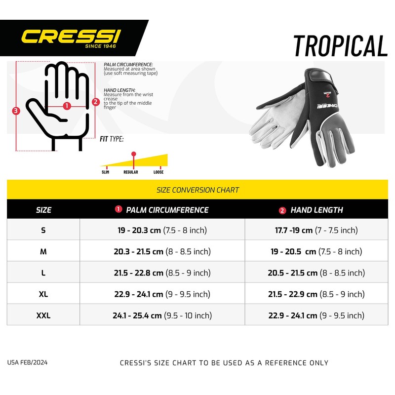 Cressi Tropical 2mm, black/orange, XXL