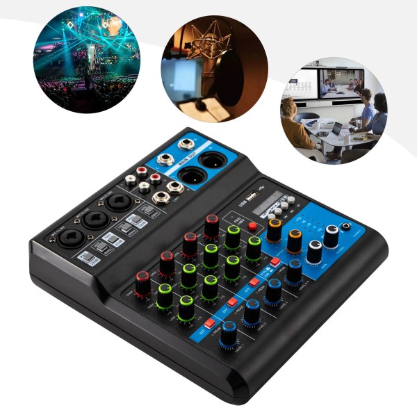 unbranded 5-Channel Mixing Console Live Studio Audio DJ Mixer Sound