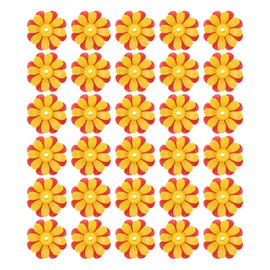 30PCS Hummingbird Feeders Replacement Flowers Brightly Colored Bird Feeder Feeding Ports Parts Easy to Clean Red + Yellow (with Yellow Core)