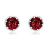 SILVEGO Women's Earrings 925 Sterling Silver with Real Garnet 6