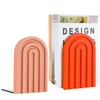 Harloon Boho Bookends Cute Boho Bookshelf Rainbow Book Ends Wood