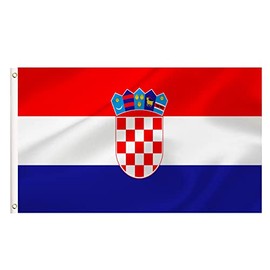 Large Croatia Flag, 3X5Ft Croatia Flags Banner Decor,English Indoor Outdoor Decoration For Yard