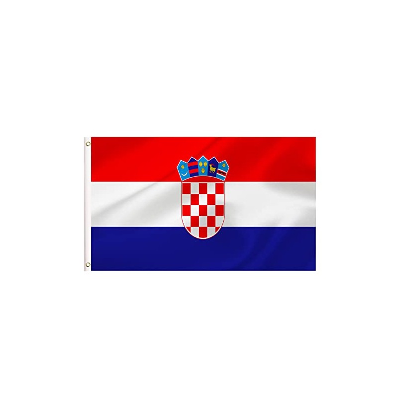 Large Croatia Flag, 3X5Ft Croatia Flags Banner Decor,English Indoor Outdoor