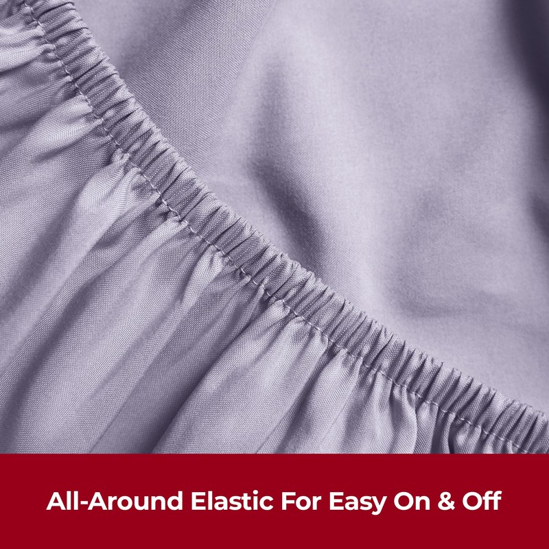 Mellanni King Size Fitted Sheets - All Around Elastic -